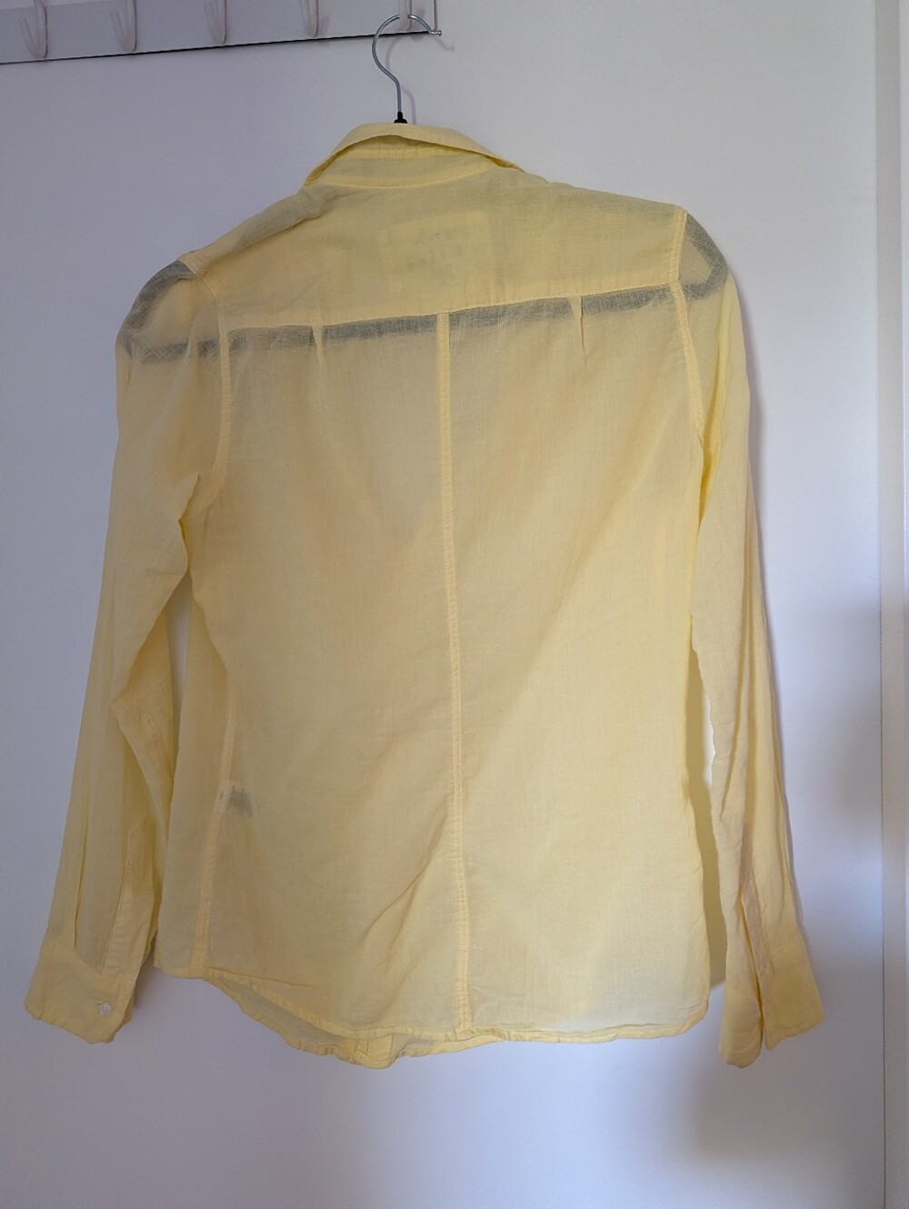 FRANK & EILEEN Barry Tailored Button-Up Cotton Shirt in Canary Yellow, S… - Picture 3 of 5
